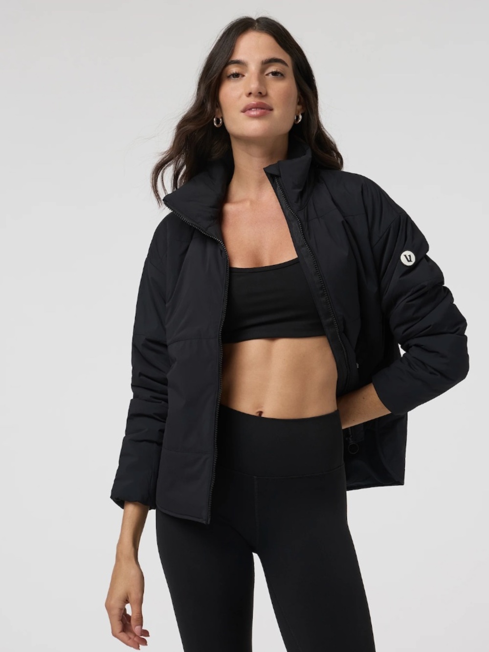 Vuori Canyon Insulated Jacket Women’s Small Black Lightweight Puff Coat Full Zip